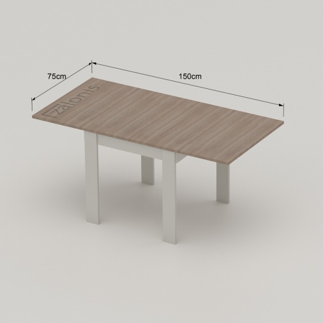 SLIDE WITH FOLDING TABLE LEAF, 60cm